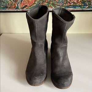 UGG Rioni Grey Suede Heeled Boots